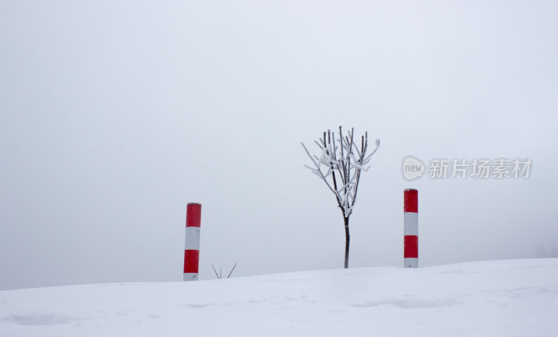 雪后的云和梯田风景