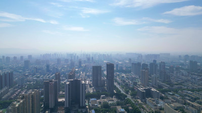 航拍平顶山建设平顶山大景