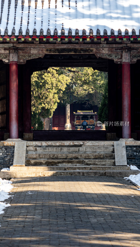 山东济宁邹城孟庙景点景观