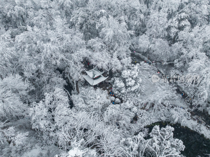 爱晚亭雪景