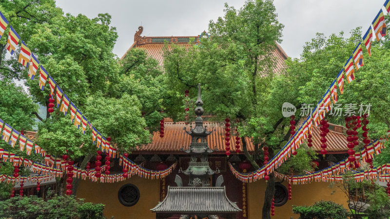 杭州飞来峰景区上天竺法喜禅寺古建筑