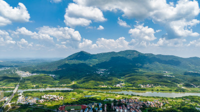 湖北武汉黄陂木兰山航拍