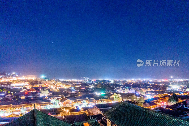 云南丽江古城夜景