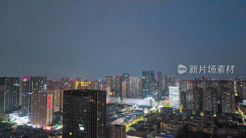 航拍成都一环夜景成都建设摄影图