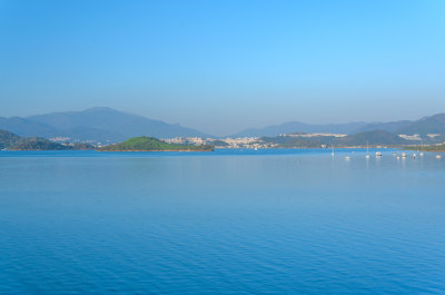 香港大埔大美督海景海岛自然风光