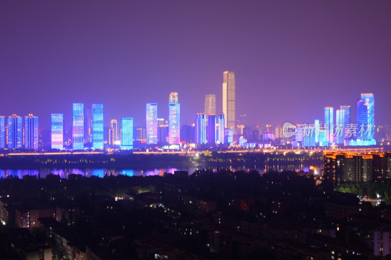 长沙城市天际线夜景