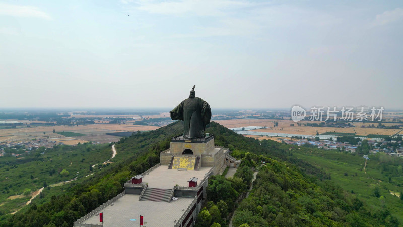 航拍河南商丘大汉雄风景区