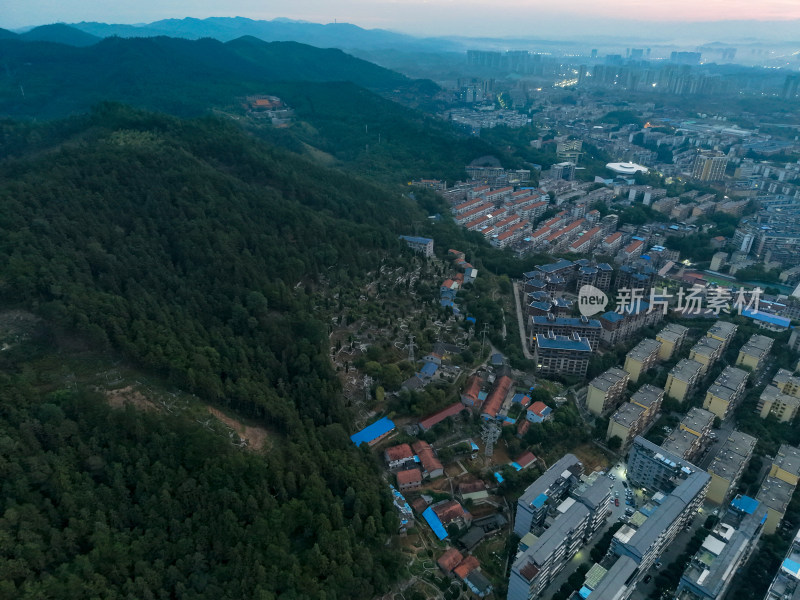 怀化城市风光建设航拍图