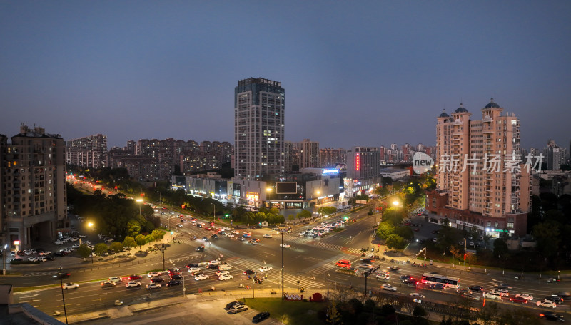 航江苏昆山城市风光建筑大景