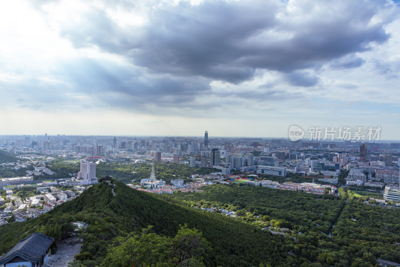 山东济南千佛山城市航拍