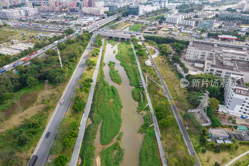 深圳左岸科技公园航拍图