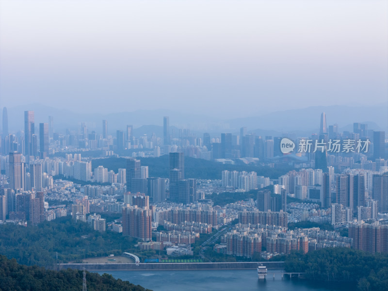 梅林后山深圳罗湖福田景色