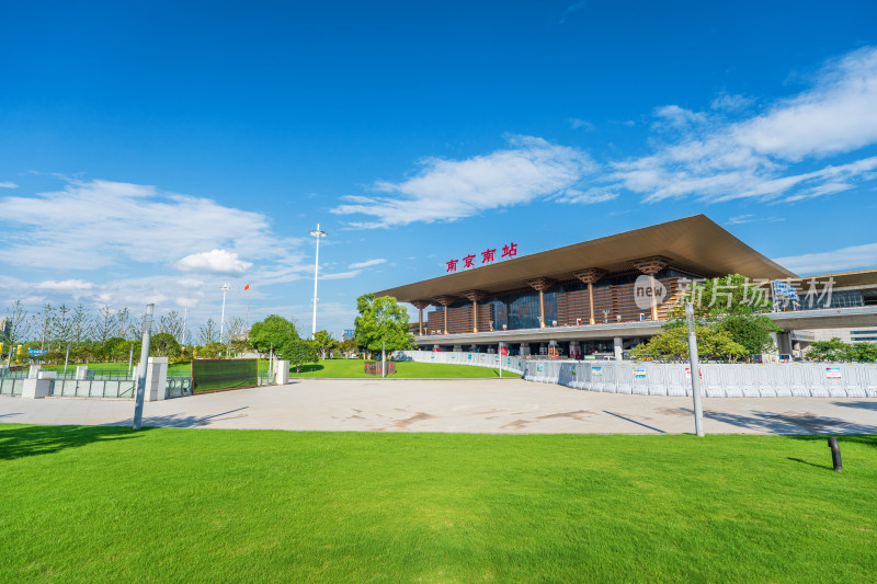 南京南站高铁站空镜建筑特写