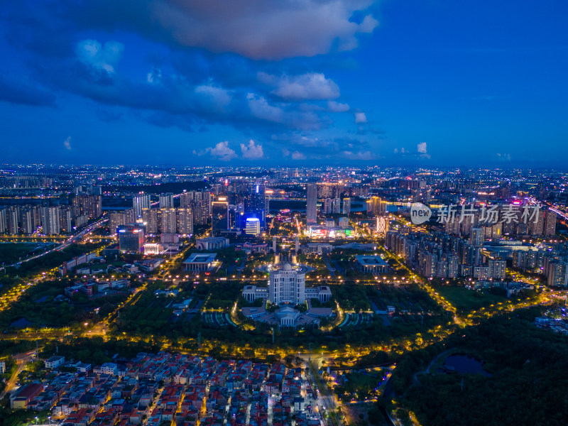 佛山顺德夜景航拍