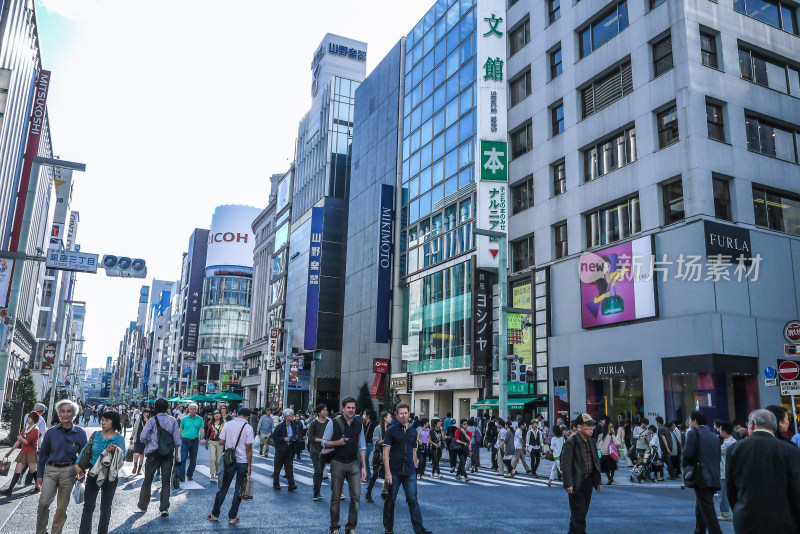 日本东京银座街景