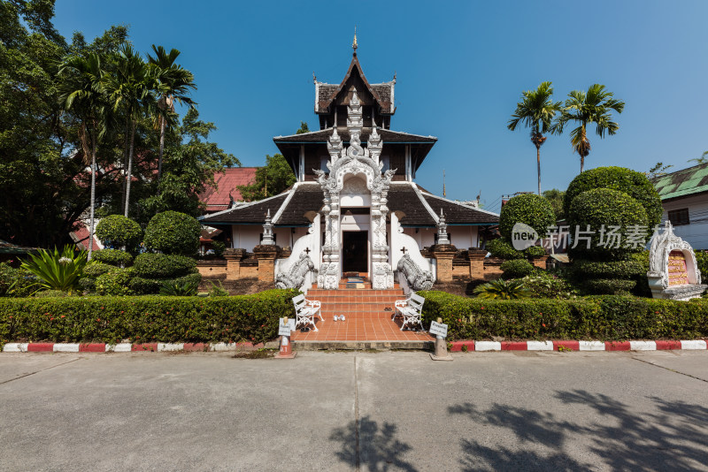 泰国清迈契迪龙寺内部建筑