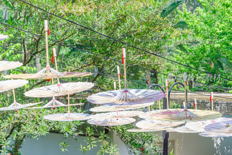 广州麓湖公园麓湖花园油纸伞景观设计