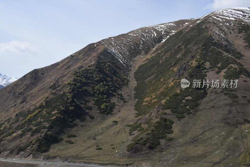 秋天 独库公路 雪山  美景 山石 自然