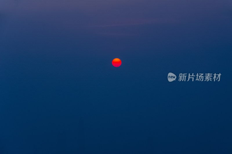 深圳梧桐山顶黄昏夕阳落日自然风光