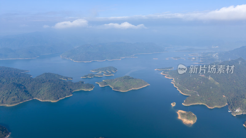 航拍韶关乳源南水湖国家湿地公园风光