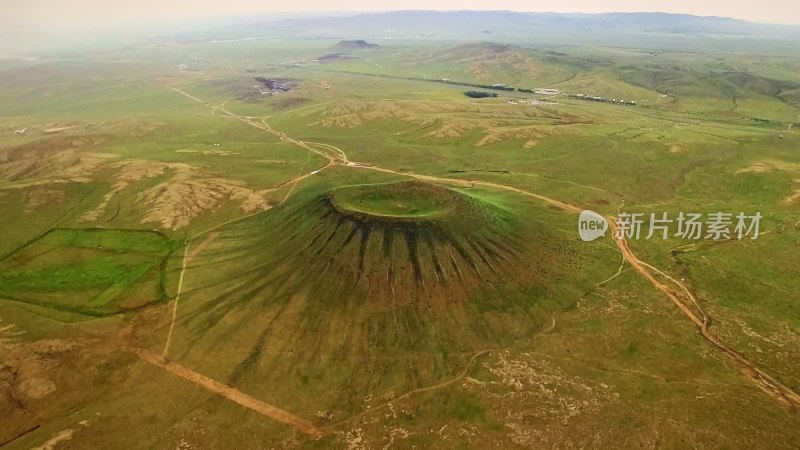 内蒙古察哈尔火山航拍