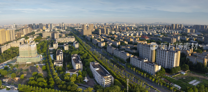 杭州下沙大学城风光航拍