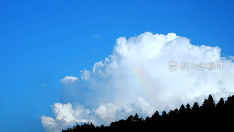 天空彩虹云朵延时合集蓝天白云自然风光风景