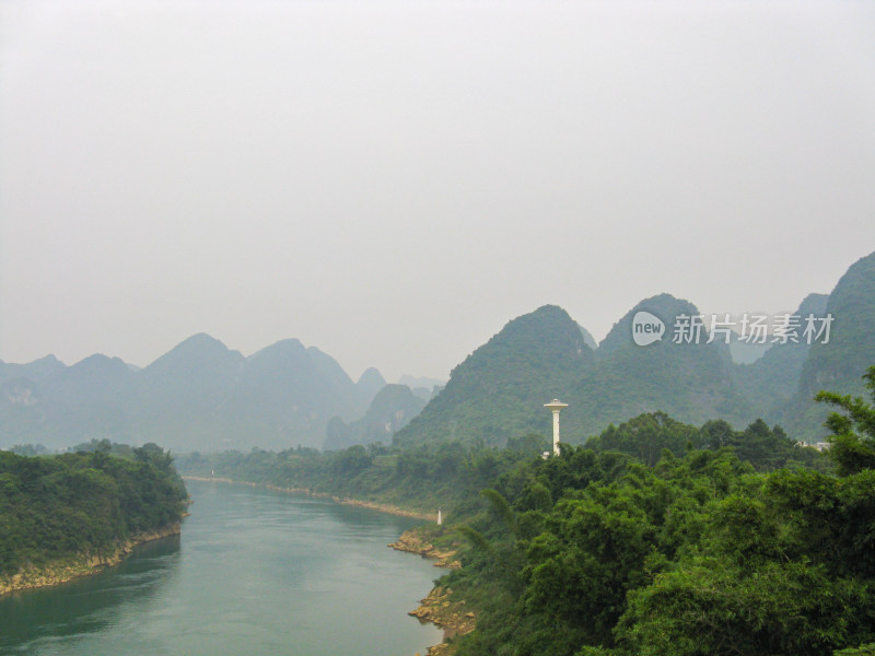 广西境内自驾沿途的山水风光