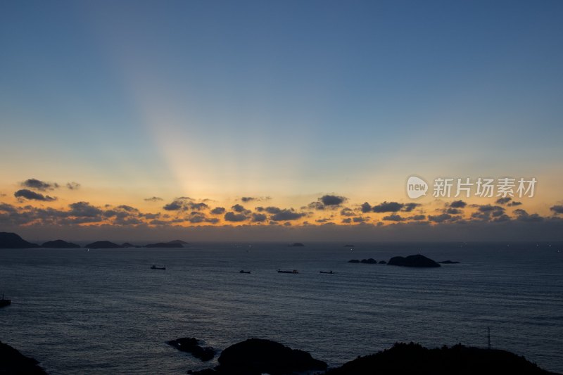 海上日出 夕阳