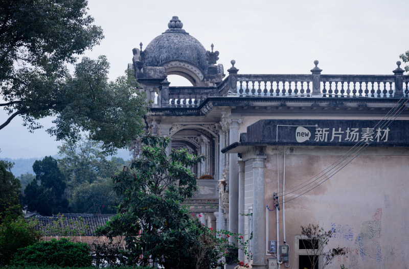 复古欧式建筑外景新片场素材