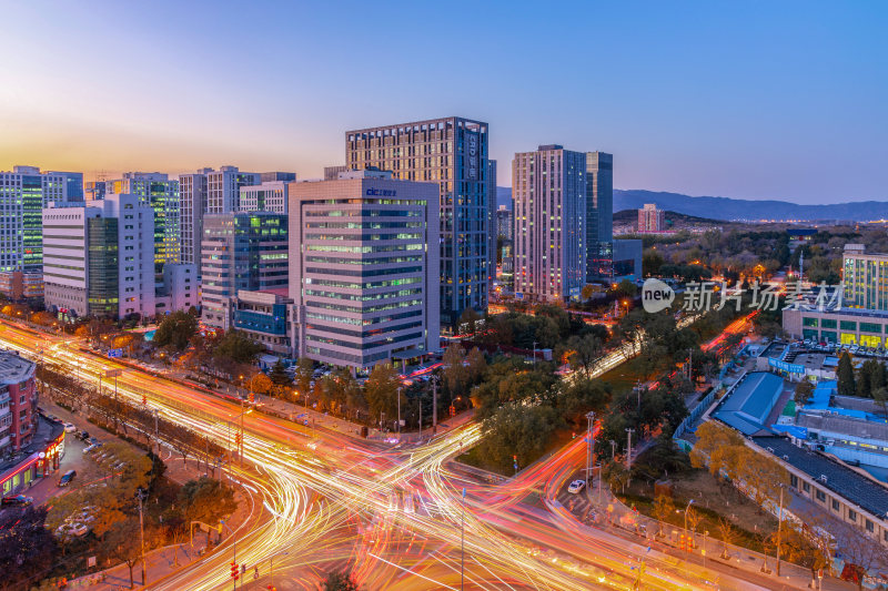 北京石景山CBD夜景