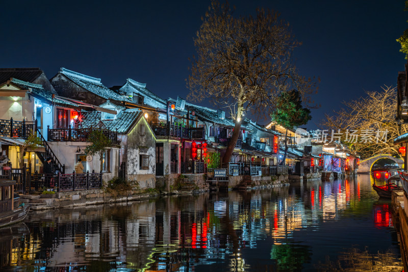 江南水乡西塘古镇夜景