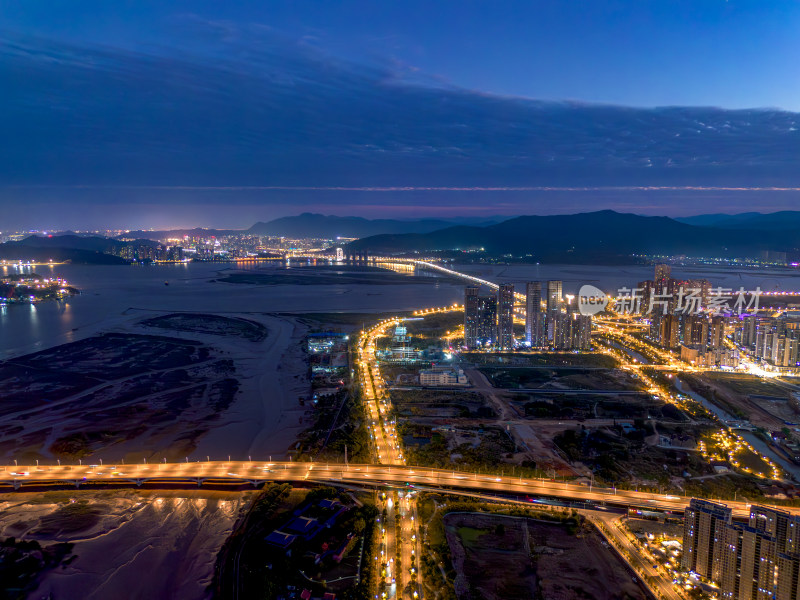 福州夜景都市全景