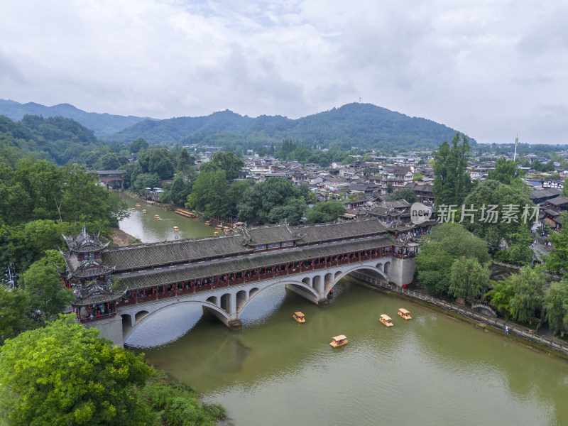 成都市崇州街子古镇航拍