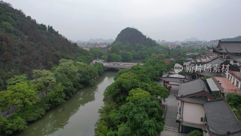 广西桂林城市建设航拍