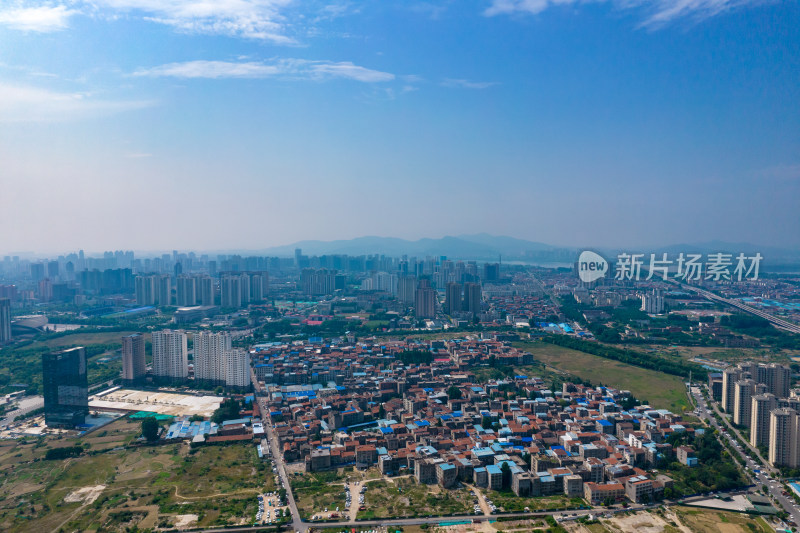 湖北襄阳新城城市建设交通航拍图