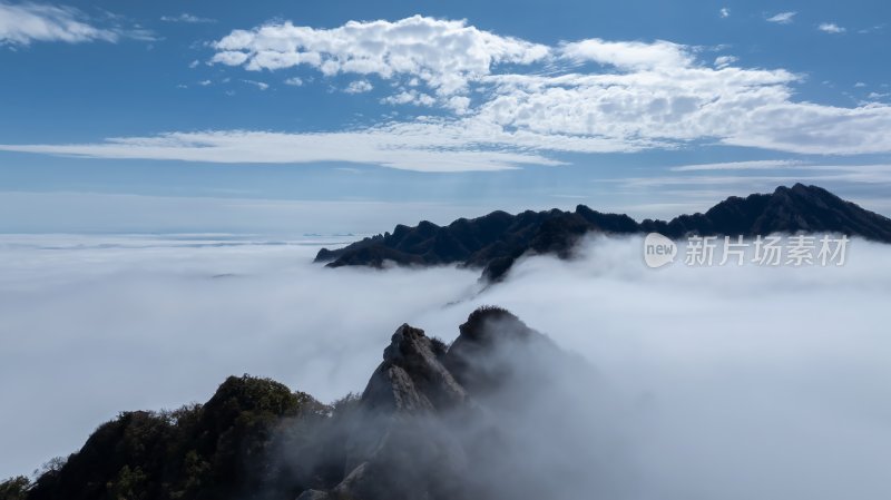 自然山脉云海大气航拍