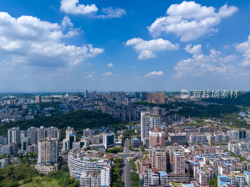 四川自贡城市大景自贡城市建设