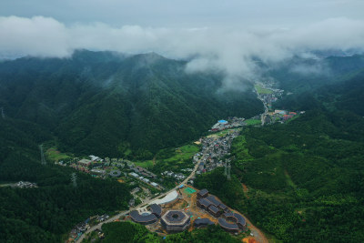 航拍三宝陶艺村