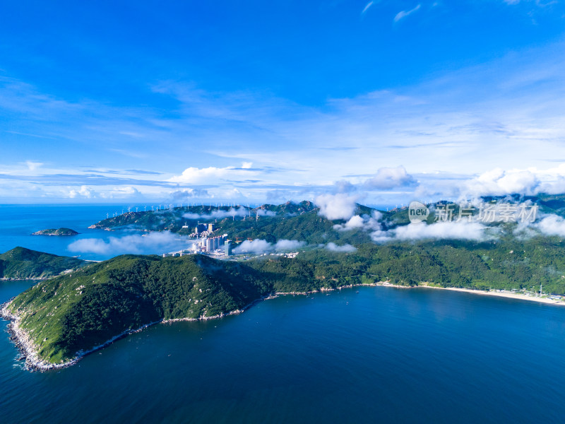 大海岛屿南澳岛云海航拍图