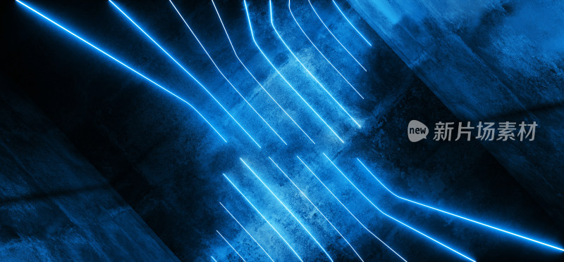 蓝色线条光影背景画面
