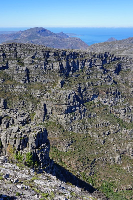 南非桌山Table Mountain，山顶风景，岩石