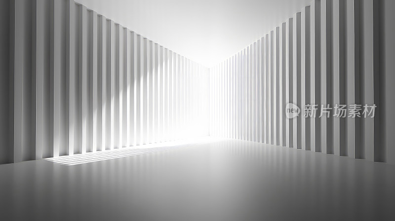 白色抽象的室内光影空间背景