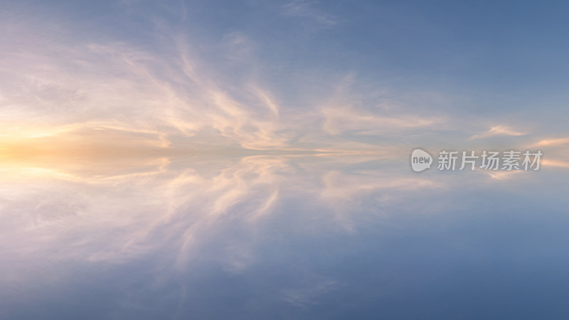 日落晚霞天空倒影图