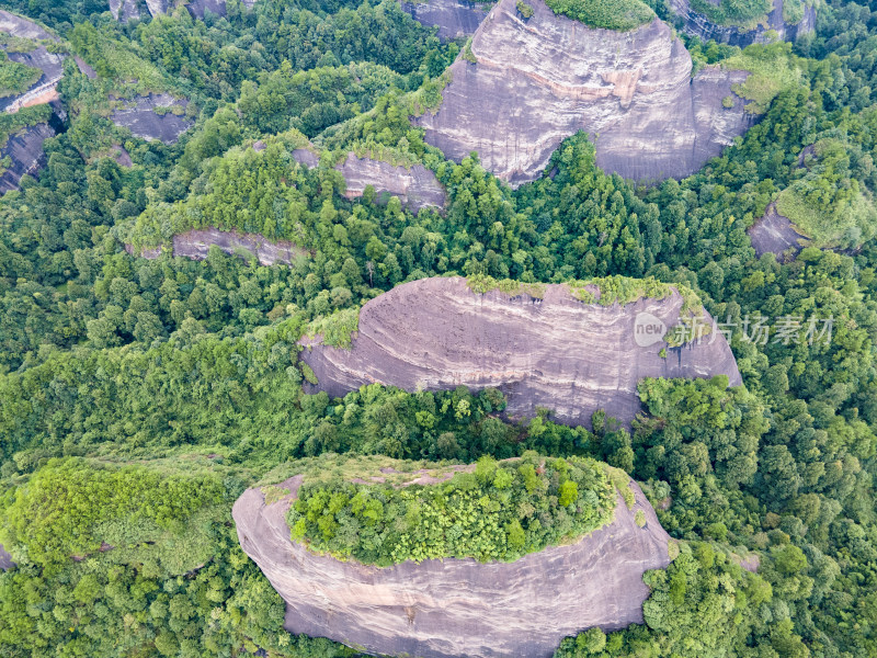 湖南怀化万佛山丹霞地貌航拍摄影图