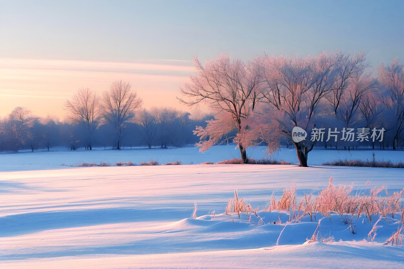 自然风景冬天大雪背景