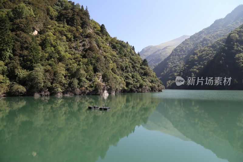 四川阿坝州茂县叠溪镇松坪沟景区风景