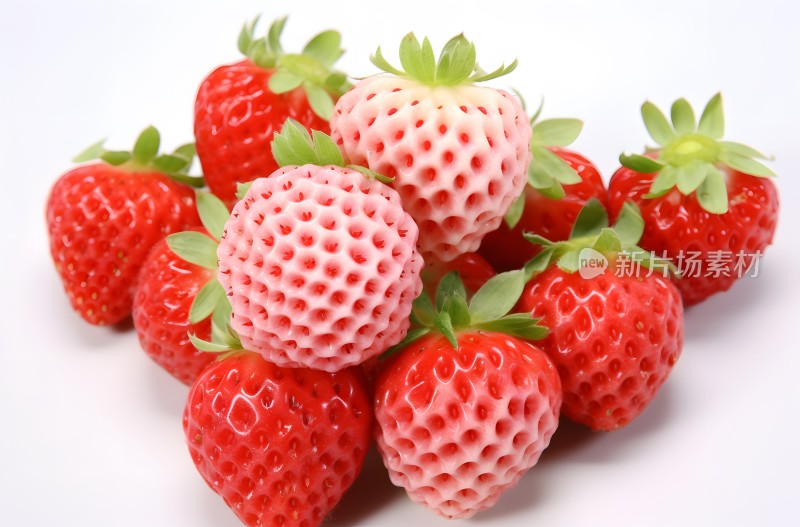 水果草莓，新鲜食物特写