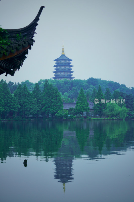 清晨时分的雷峰塔