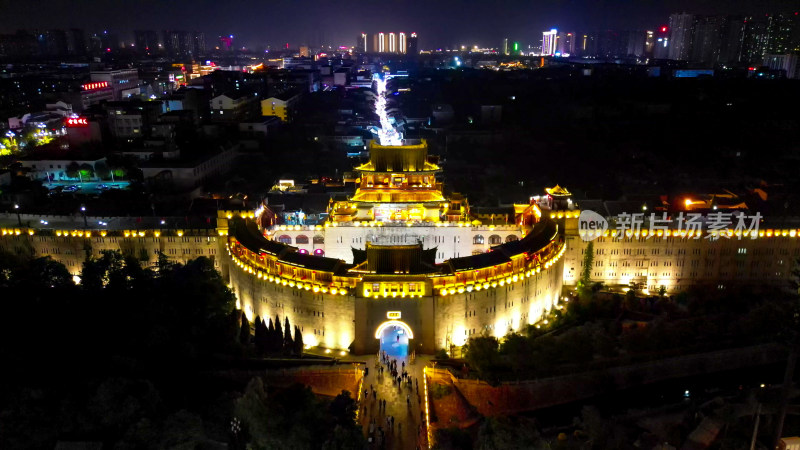 洛阳丽景门夜景航拍图